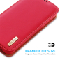 Preview: Hivo Echt-Leder Case Galaxy S22+ 5G rot