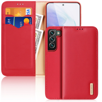 Hivo Echt-Leder Case Galaxy S22+ 5G rot