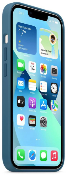 Apple iPhone 13 Silikon Case mit MagSafe, eisblau