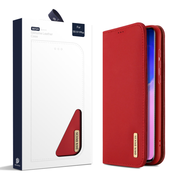 Wish Echt-Rauleder Case Galaxy S20 Ultra rot