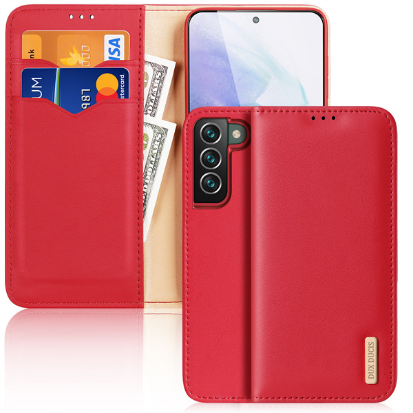 Hivo Echt-Leder Case Galaxy S22+ 5G rot