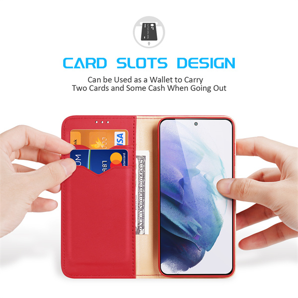 Hivo Echt-Leder Case Galaxy S22+ 5G rot
