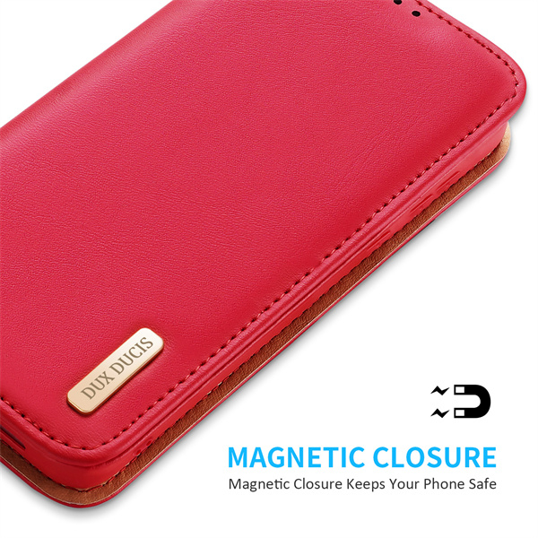Hivo Echt-Leder Case Galaxy S22+ 5G rot